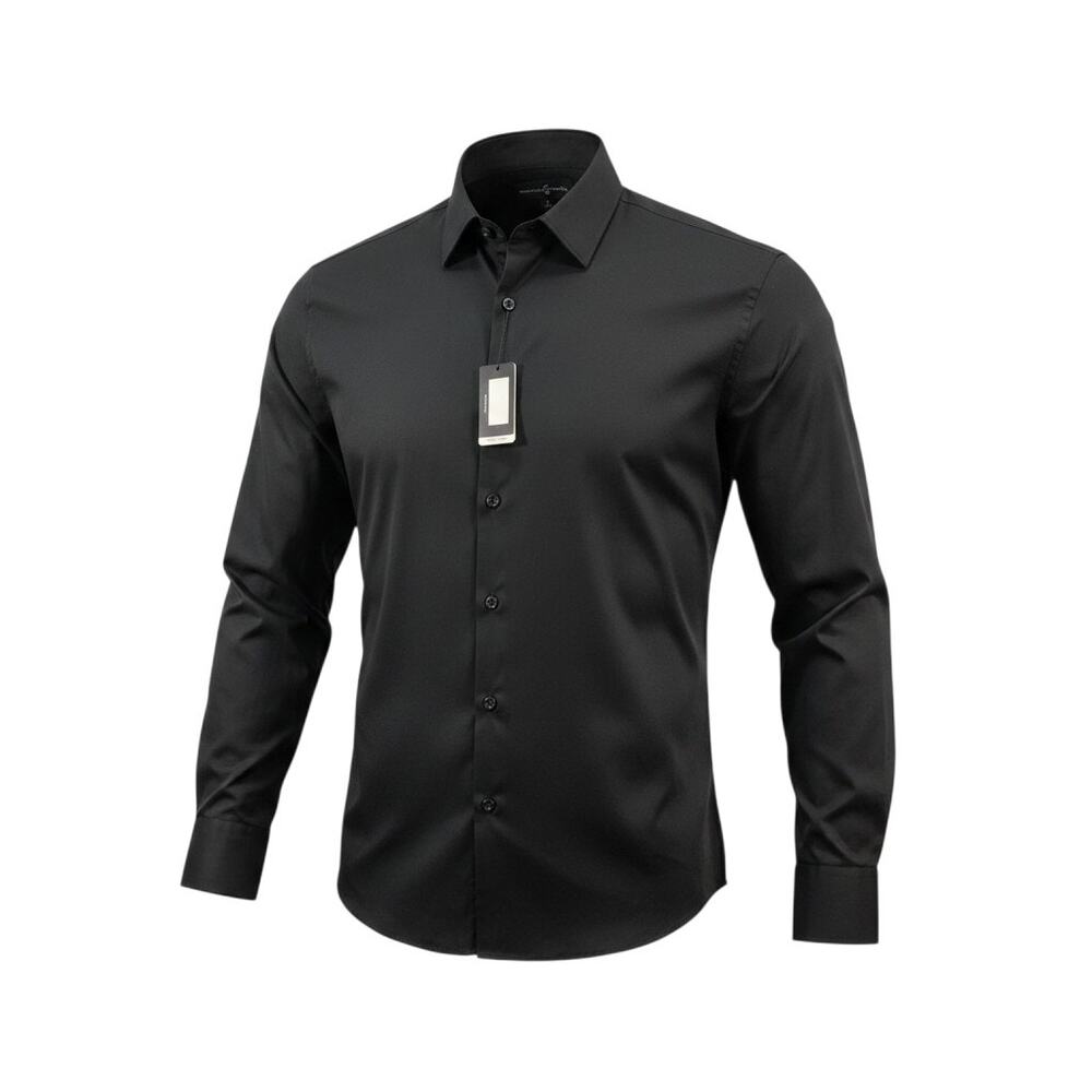 Beverly Hills Polo Club Men's Black Long Sleeve Button Up Dress Shirt M NWT